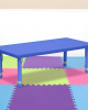 Rainbow Height Adjustable Rectangular Table (Blue)