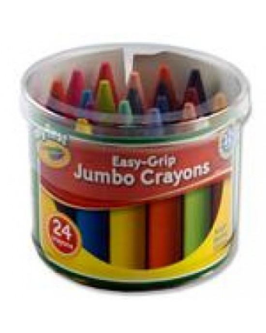 CRAYOLA TUB 24 EASY-GRIP JUMBO CRAYONS