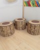 Log Seats Set of 3 - 28cm height