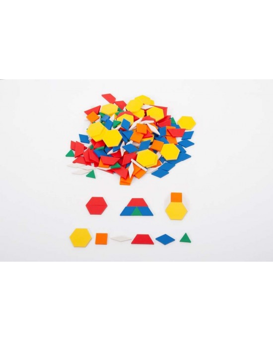 Plastic Pattern Blocks Set - Pk250