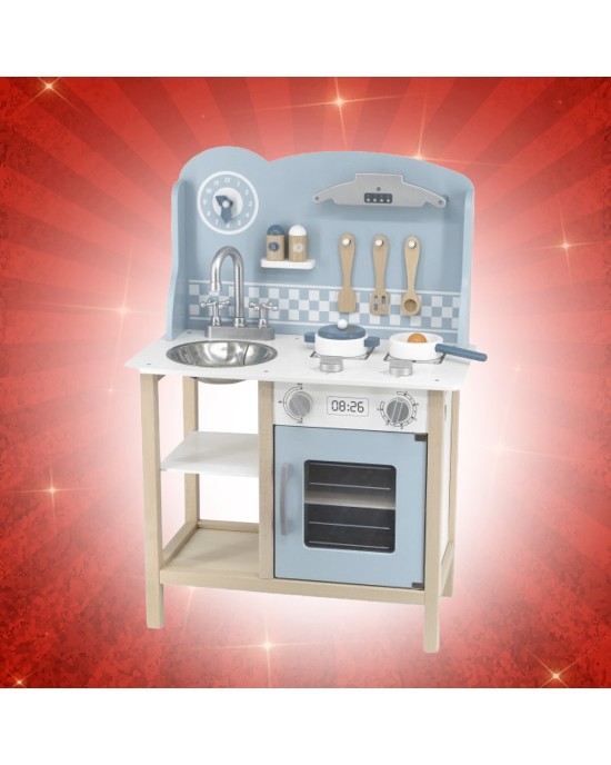 Blue Kitchen With Accessories