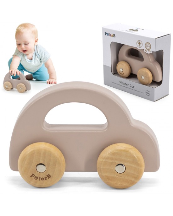 Wooden Car - Light Brown