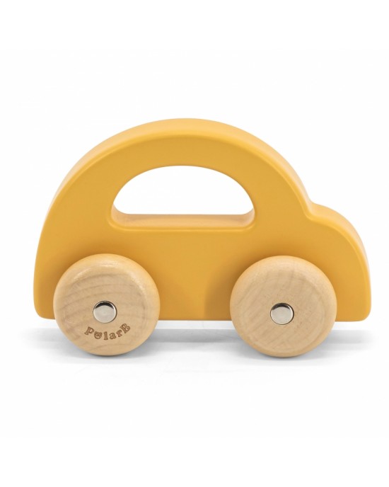 Wooden Push Car Yellow