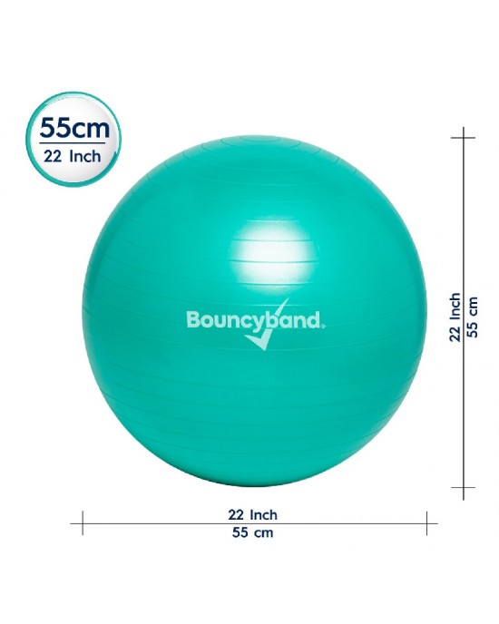 55cm Balance Ball No Roll Weighted Seat  green