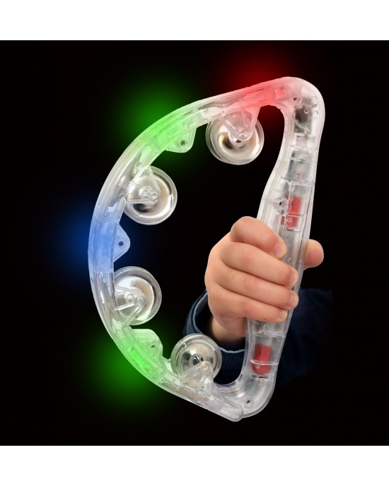 Large Light up Tambourine (battery operated - included)