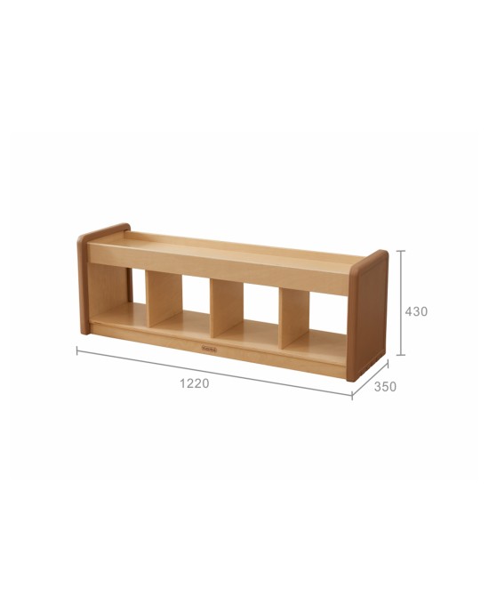 SoftEdge Toddler Play Center - 1200L 4-Compartment Shelving Unit