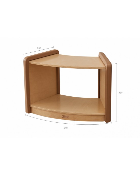 SoftEdge Toddler Play Center - 45° Corner Shelving Unit