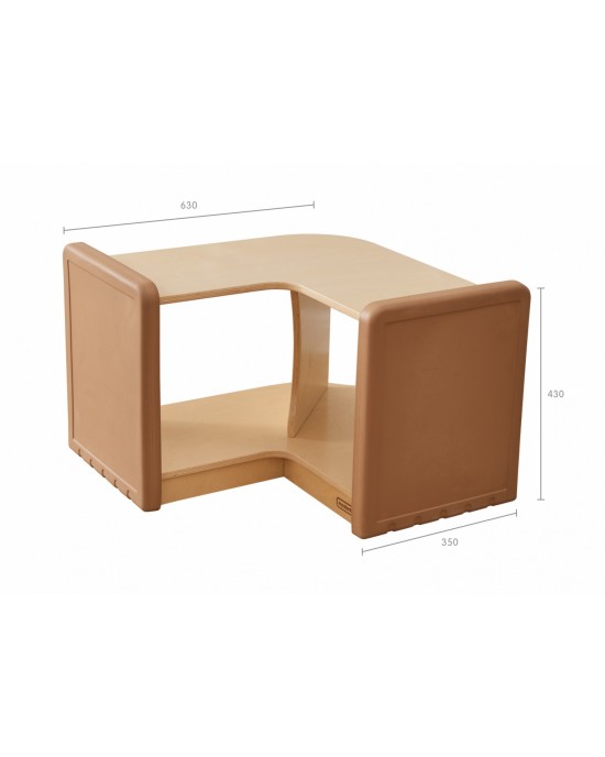 SoftEdge Toddler Play Center - 90° Corner Shelving Unit