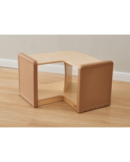 SoftEdge Toddler Play Center - 90° Corner Shelving Unit