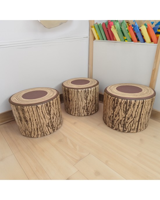 Log Seats Set of 3 - 28cm height