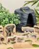 Endangered Animal Families Wooden Characters 