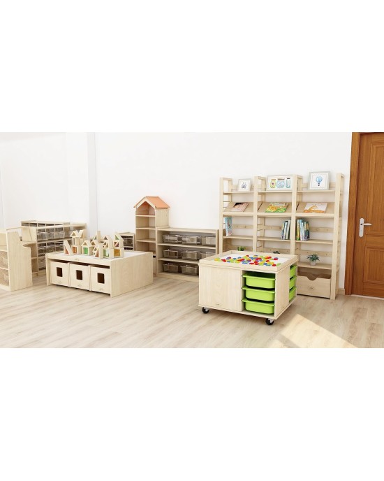 Activity Play Table With 12 Storage Boxes