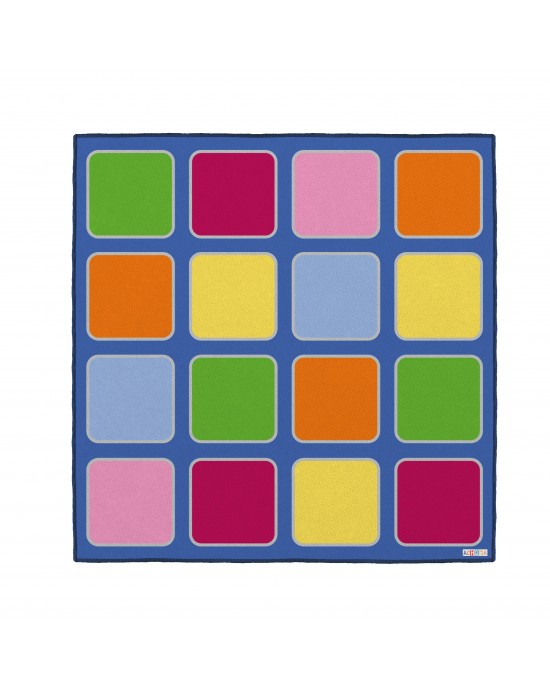 Multi Coloured Squares Mat (200x200cm)