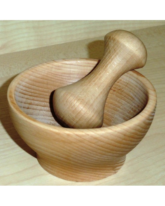 Wooden Pestle and Mortar