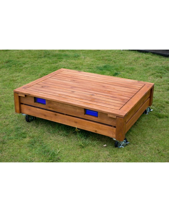 Outdoor Sandbox on Castors with 2 trays and lid 