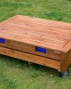 Outdoor Sandbox on Castors with 2 trays and lid 