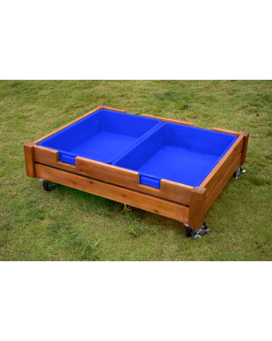 Outdoor Sandbox on Castors with 2 trays and lid 