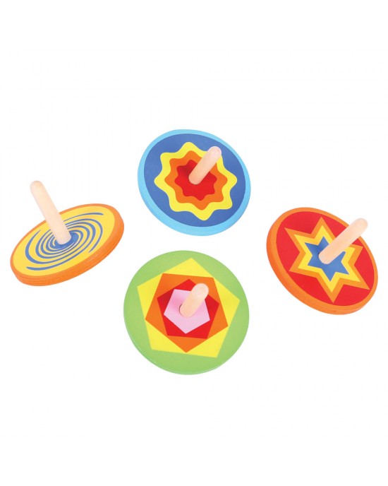 Snazzy Spinning Tops (Set of 4)