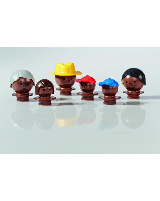 Mobilo 6 Mixed Figures (Dark Brown)