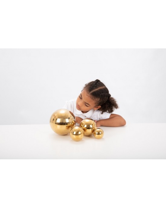 Sensory Reflective Gold Balls - Pk4