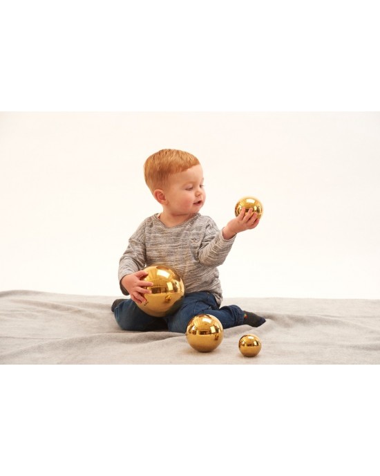 Sensory Reflective Gold Balls - Pk4