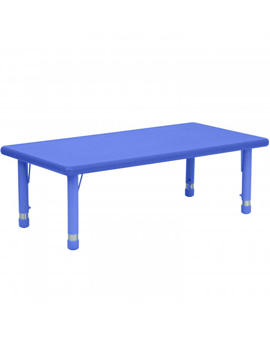 Rainbow Height Adjustable Rectangular Table (Blue)