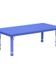 Rainbow Height Adjustable Rectangular Table (Blue)