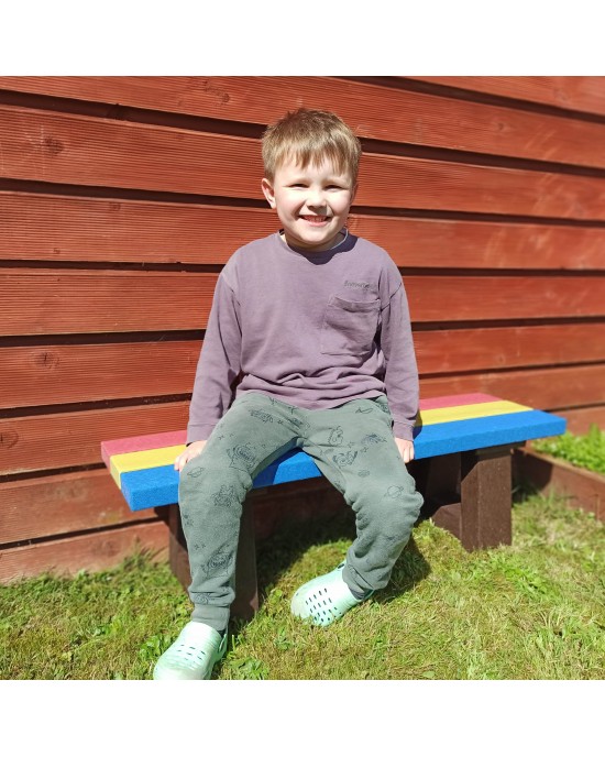 Eco-Rainbow Recycled Bench (1M)