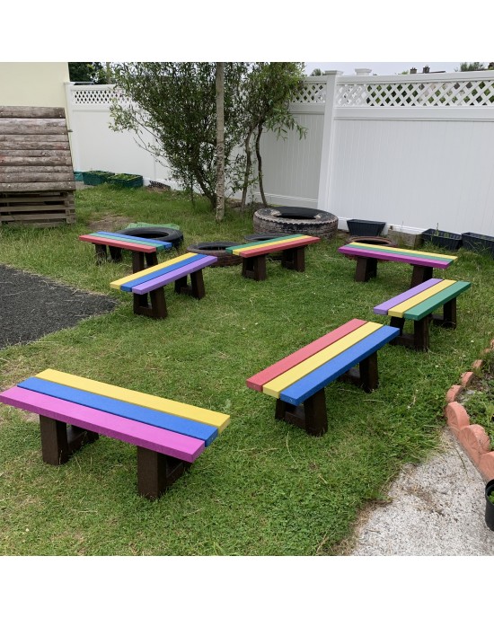 Eco-Rainbow Recycled Bench (1M)