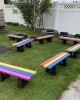 Eco-Rainbow Recycled Bench (1M)