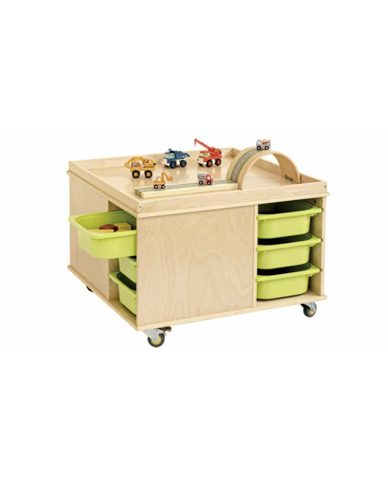 Kids Multi-function Activity Play Table With 12 Storage Box