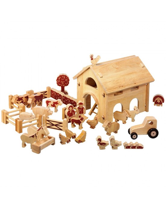 Deluxe natural farm with barn, tractor &accessories 3 Years +