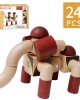 Magschool - 24 Pieces Wooden People Builder