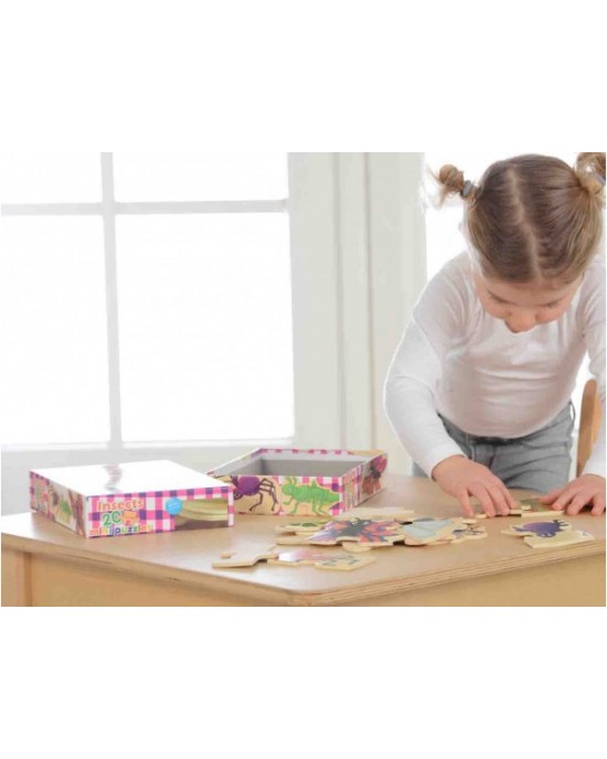 Wooden Learning Puzzles - Multibuy Set (Dinosaurs, Animals, Insects, Farm)