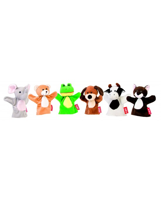 Animal Hand Puppets Set of 6