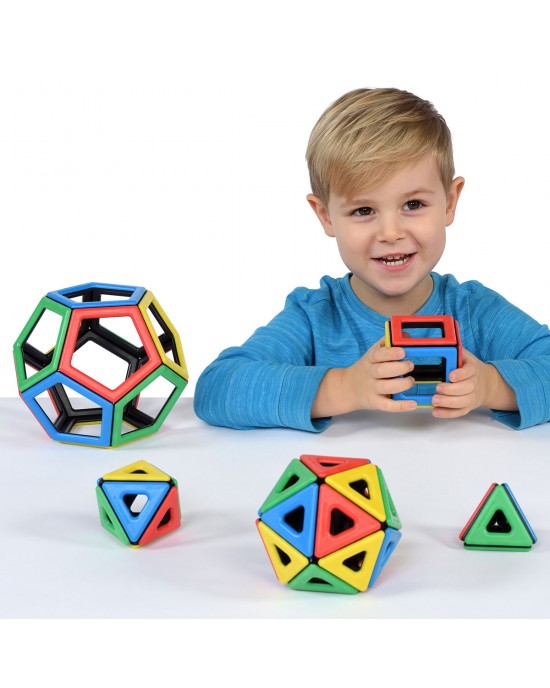 Magnetic Polydron Platonic Solids Set