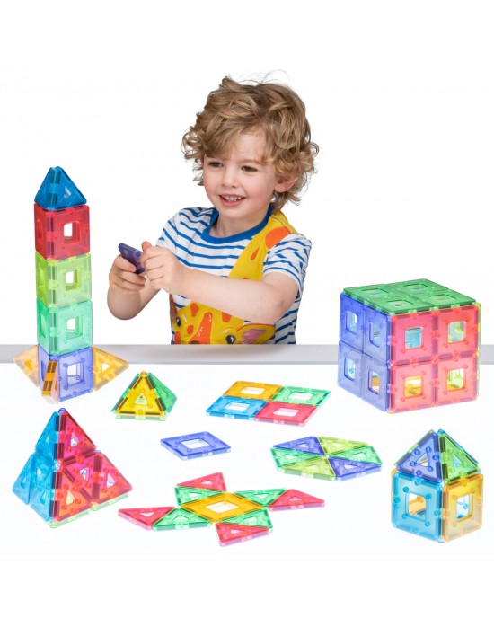 Translucent Polydron KinderMag Class Set 96 pieces)