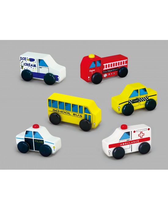 City Vehicles Set - 6pcs