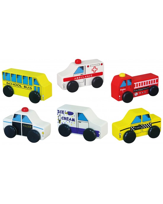 City Vehicles Set - 6pcs