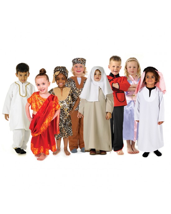 Multicultural RolePlay Costumes (8 Outfits)  (3-5 Years)