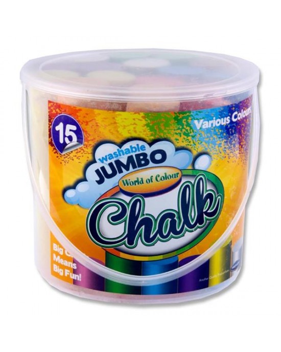 Coloured Jumbo Chalk (Set of 15)